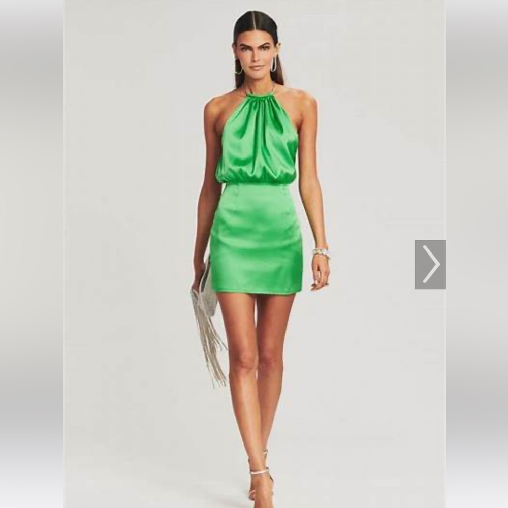 Brand new with tags RETROFETE green Anahita dress size medium $395